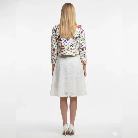 Oscar de la Renta Printed Silk Light Jacket